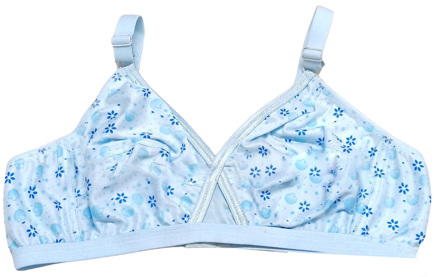Pack Of 4 Women Ladies Girls Classy Multi Colour Jersey Printed Bra Brief Blouse Brazier Brassie - Comfortable Daily Innerwear Set